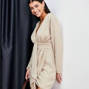 ASOS DESIGN mini dress with batwing sleeve and wrap waist in velvet NWOT